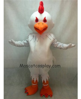 Hot Sale Adorable Realistic New Big White Chanticleer Cock Rooster Mascot Costume