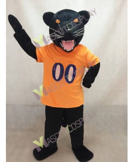  Panther Mascot Costume in Orange Vest