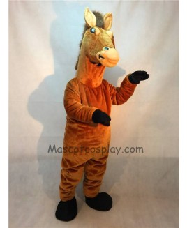 Fierce Brown Stallion Horse Mascot Costume