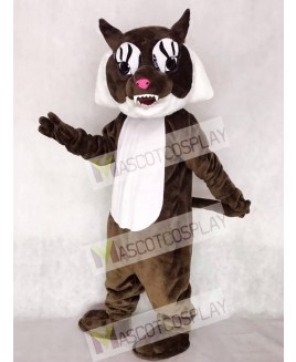 Cute Super Brown Wildcat Cat Mascot Costume