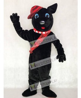 Black Scotty Dog Mascot Costume with Hat