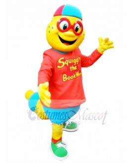 Yellow Bookstorm Mascot Costumes Insect