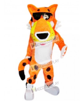 Cute Orange Chester Cheetah Mascot Costume