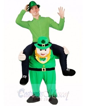 Piggy Back Costume Carry Me Leprechaun Mascot Costume St Patricks Day Fancy Dress