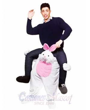 Carry Me Easter Bunny Piggy Back Mascot Adults Ride On Funny Fancy Dress Costume
