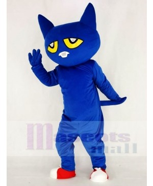 Funny Blue Pete Cat Mascot Costume Animal