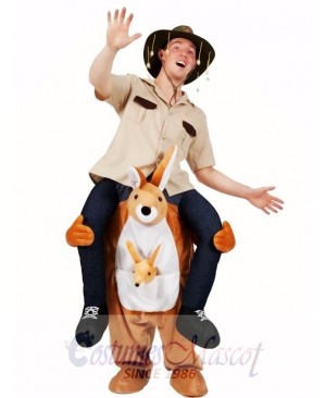 Carry Me Illusion Costume Kangaroo Ride On Piggy Back Mascot Costume