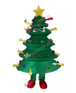 Christmas Tree Mascot Costume Xmas Green Tree Mascot
