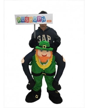 St Patricks Day Piggy Back Costume Irish Carry Me Leprechaun Mascot Costume