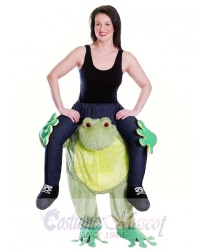 Piggy Back Frog Carry Me Mascot Costume Ride On Frog Fancy Dress