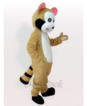 Pink Ears Raccoon Adult Mascot Costume