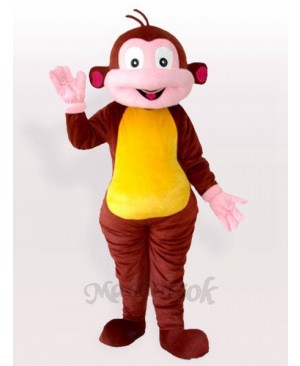 Cartoon Monkey Brown Adult Mascot Costume