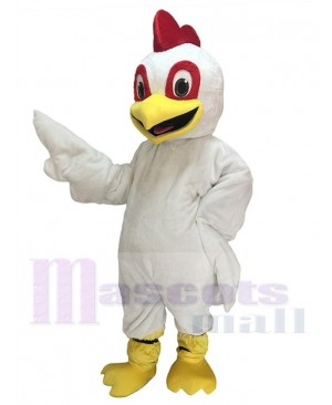 New White Chick Chicken Mascot Costume Animal