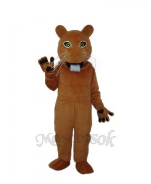 Golden Cougar Puma Mascot Adult Costume
