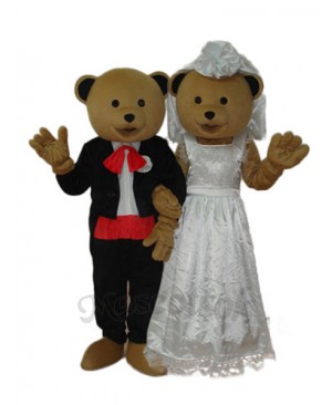Wedding Bear Mascot Adult Costume