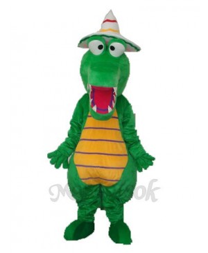 Crocodile with Hat Mascot Adult Costume