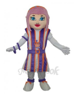Purple Hair Girl Mascot Adult Costume