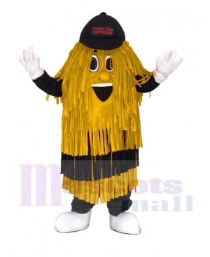 Golden Car Wash Cleaning Brush Mascot Costume