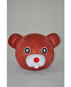 Brown bear head, teddy bear head plush adult mascot costume