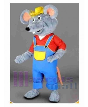 Mouse in Salopettes Mascot Costume