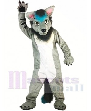Grey Wolf Mascot Costume 
