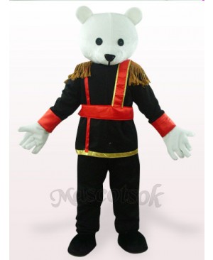 Black And White Male Teddy Bear Plush Mascot Costume