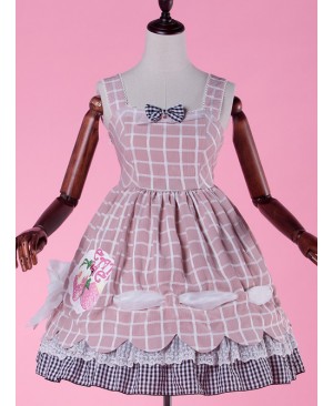 Come eat me! Pink Chiffon Lolita Jumper Skirt
