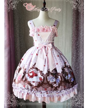 Magic Tea Party Flowers And Birds Poetry Series Sweet Lolita Sling Dress