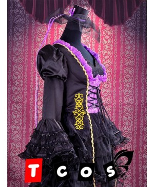 Vocaloid Miku Black Cosplay Lolita Dress And Hat Costume
