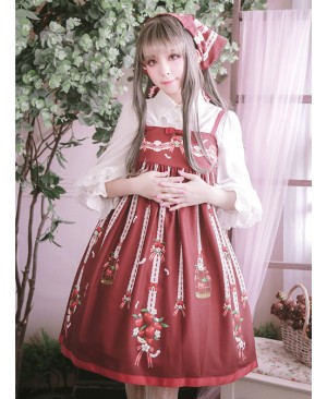 Small Apple Series JSK High Waist Classic Lolita Sling Dress