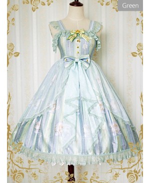 *Little Angel That Singing The Blessing Poem* Classic Lolita JSK Lace Sling Dress