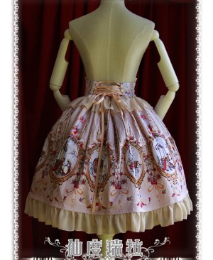 Cinderella Series High Waist Pink Classic Lolita Skirt