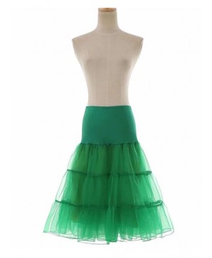 A-line Petticoat Retro Green Voile Lolita Skirt