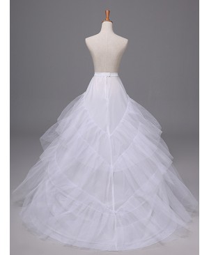 White Big Wedding Dress Trailing Style Petticoat
