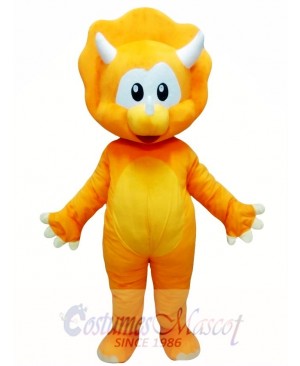 Orange Dinosaur Mascot Costume