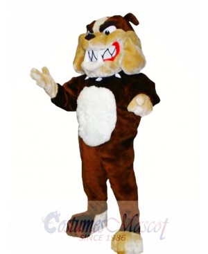 Brown Bulldog Mascot Costume  