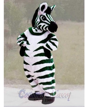Green Zebra Mascot Costume