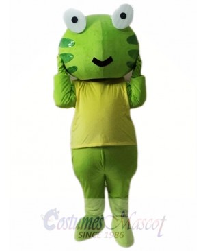 Green Frog Mascot Costume  