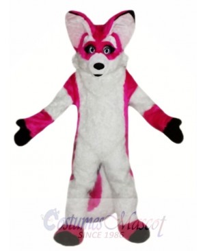 Fursuit Pink Fox Mascot Costume