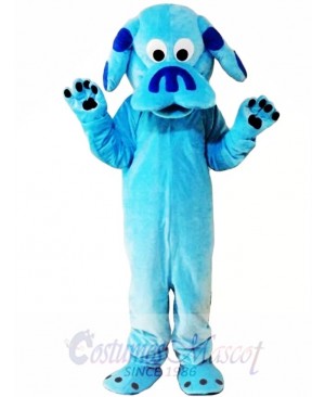 Sky Blue Dog Mascot Costume  