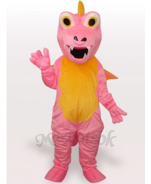 Pink Dinosaur Short Plush Adult Mascot Funny Costume