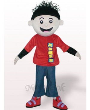 Red Boy Plush Adult Mascot Costume