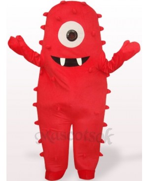 Red Monster Plush Adult Mascot Costume