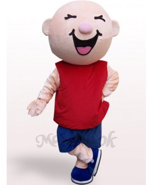 Round Head Boy Plush Adult Mascot Costume