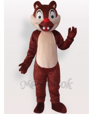 Two Tooth Squirrel Short Plush Adult Mascot Costume