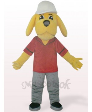 Yellow Naught Dog Plush Mascot Costume