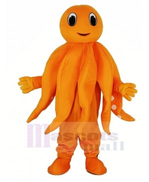 Orange Octopus Plush Adult Mascot Costume