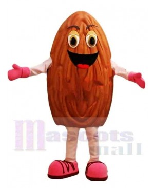 Happy Almond Mascot Costume 