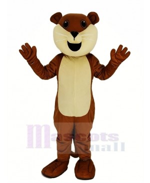 Brown Ollie Otter Mascot Costume Animal