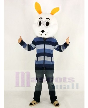 Easter White Bunny Rabbit Mascot Costume Only Head